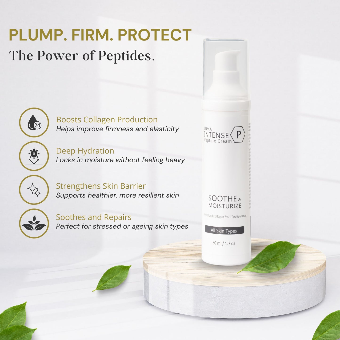 Peptide Moisturizing Cream 50ml  - Luma Skincare