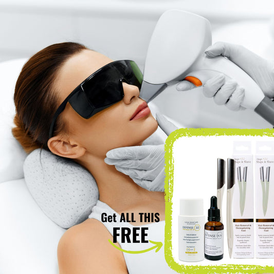 6x Sessions Lip or Chin Laser Hair Removal with Free Skincare Kit